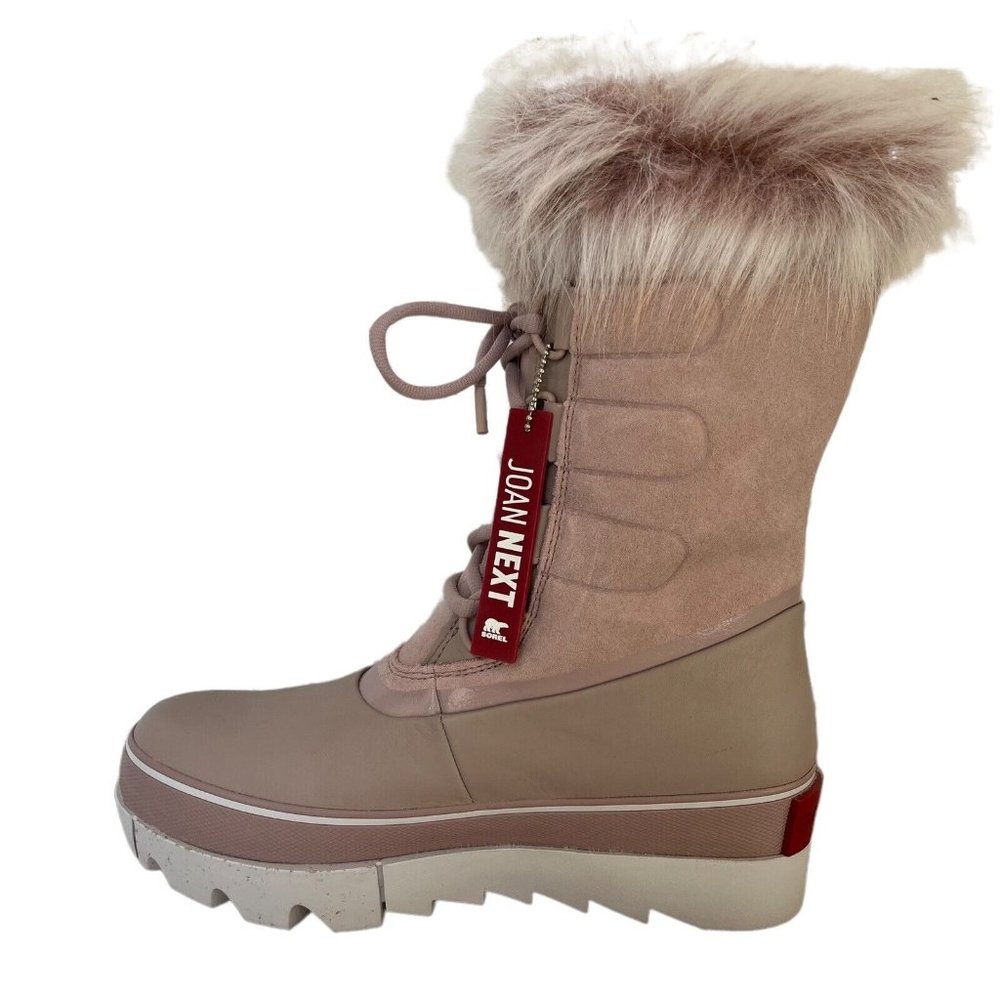 Sorel Boots Joan Of Arctic Next Faux Fur Waterproof Mauve Pink - Picture 3 of 12